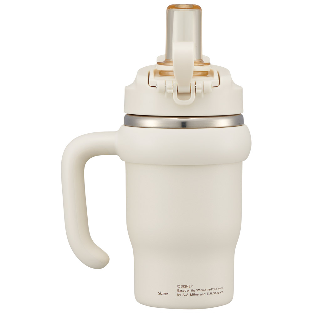 スケーター ハンドル付 タンブラー 570ml ストロー ステンレス ボトル 保温 保冷 直飲み 2WAY skater STSTB6 くまのプーさん プーさん Pooh 女性 レディース【子供 キッズ 大人 真空二重構造 持ち手付き】