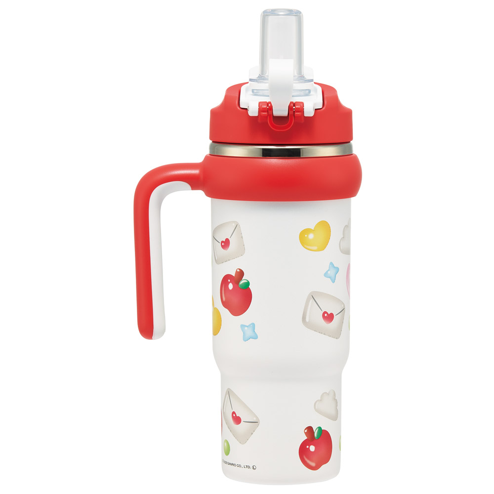 スケーター ハンドル付 タンブラー 830ml ストロー ステンレス ボトル 保温 保冷 直飲み 2WAY skater STSTB9 キティ ハローキティ キティちゃん サンリオ 女の子【子供 キッズ 大人 真空二重構造 持ち手付き】