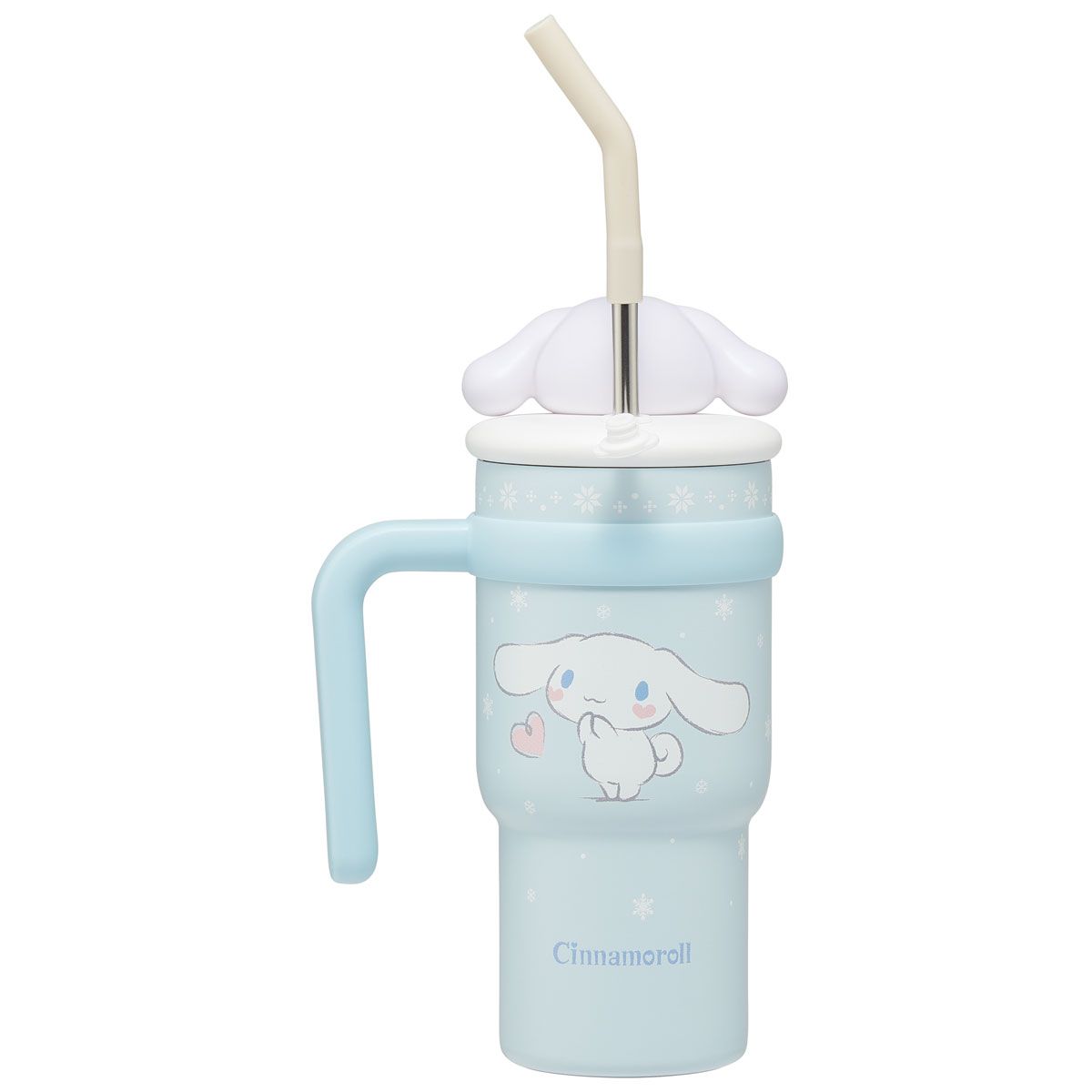 スケーター ハンドル付き ストロー タンブラー 700ml 保冷 専用 マスコット付き skater STSTBM7 シナモロール シナモン サンリオ 女の子 女子【子供 キッズ 大人 真空二重構造 持ち手付き】