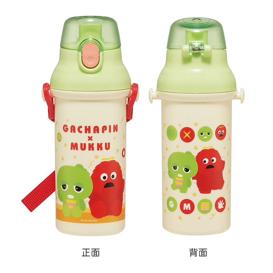 子供用 直飲み プラスチック 水筒 480ml ガチャピン&ムック/PSB5SANAG_4973307683350