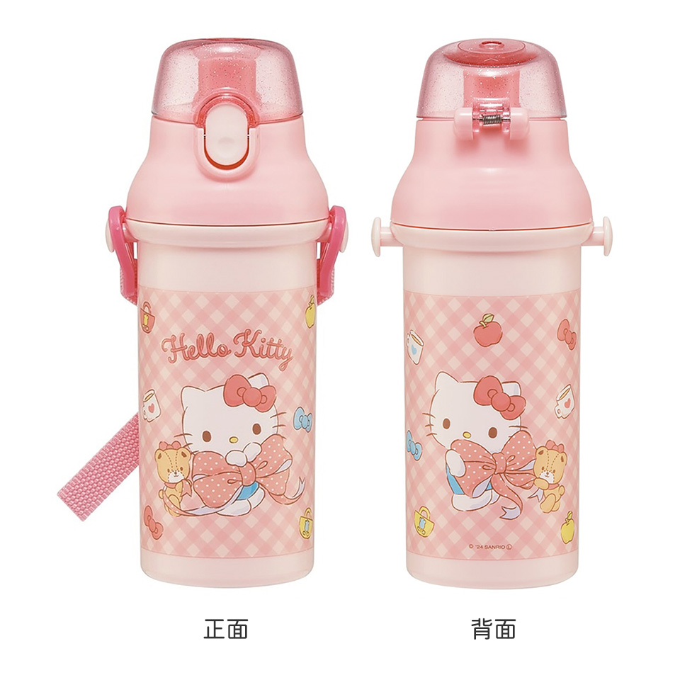 子供用 直飲み プラスチック 水筒 480ml ハローキティ ビッグリボン/PSB5SANAG_4973307686405