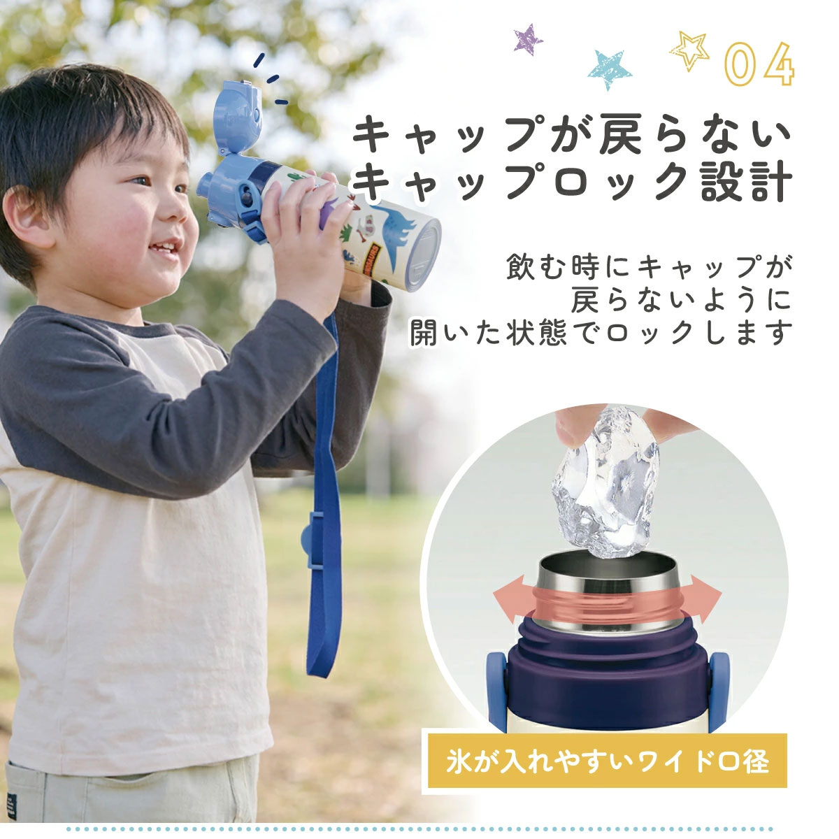 スケーター 水筒 子供 470ml 直飲み ダイレクト キッズ ステンレスボトル skater SDC4 名探偵プリキュア! プリキュア たんプリ 女の子【幼稚園 キャラクター ワンタッチ こども 保冷 ショルダーベルト付き 子ども】