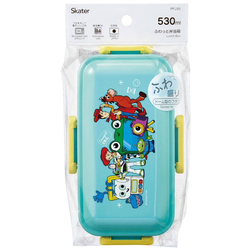 スケーター 弁当箱 530ml 大人 一段 仕切り 食洗機 レンジ 対応 日本製 ランチボックス skater PFLB6 トイストーリー5 トイ・ストーリー 男の子 女の子【レディース 4点ロック お弁当箱 ドーム型 1段 食洗機OK】