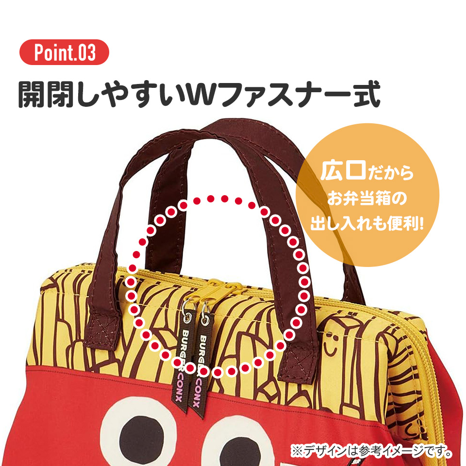 がま口型ランチバッグ バーガーコンクス（ポテト）／KGA1_4973307528712