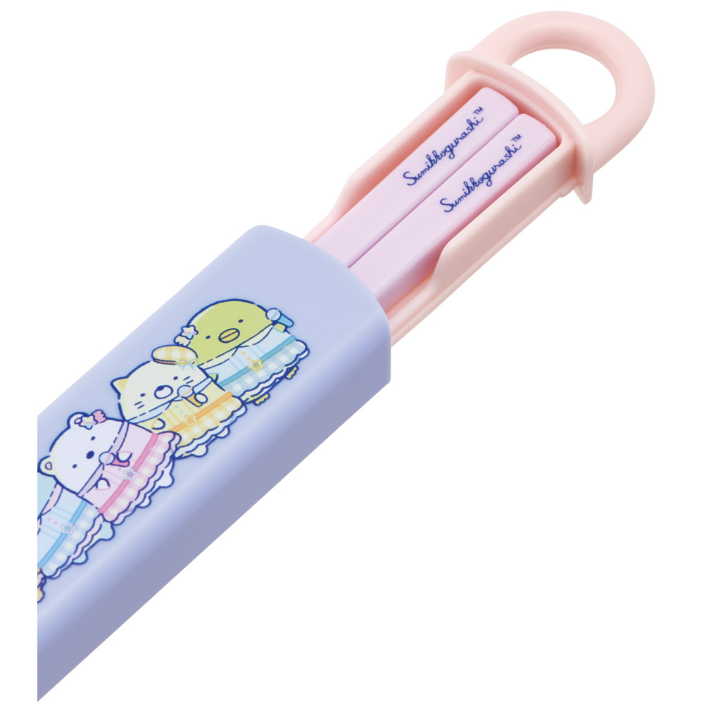 【メール便対象品】 食洗機対応　子供用　箸箸箱セット ABS2AM すみっコぐらし 夢みるしっぽず