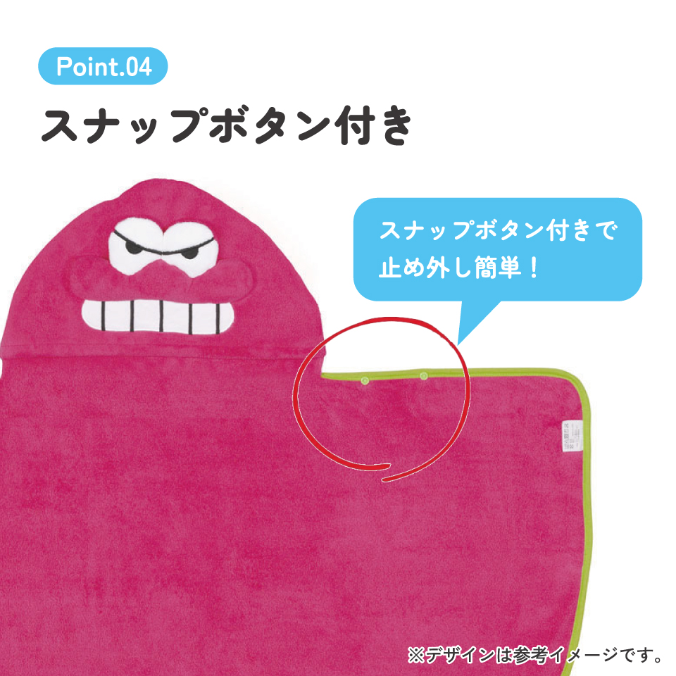 【送料無料】吸水速乾フード付きバスポンチョ クレヨンしんちゃん（ワニ山さん）／BPO1_4973307675485／スケーター