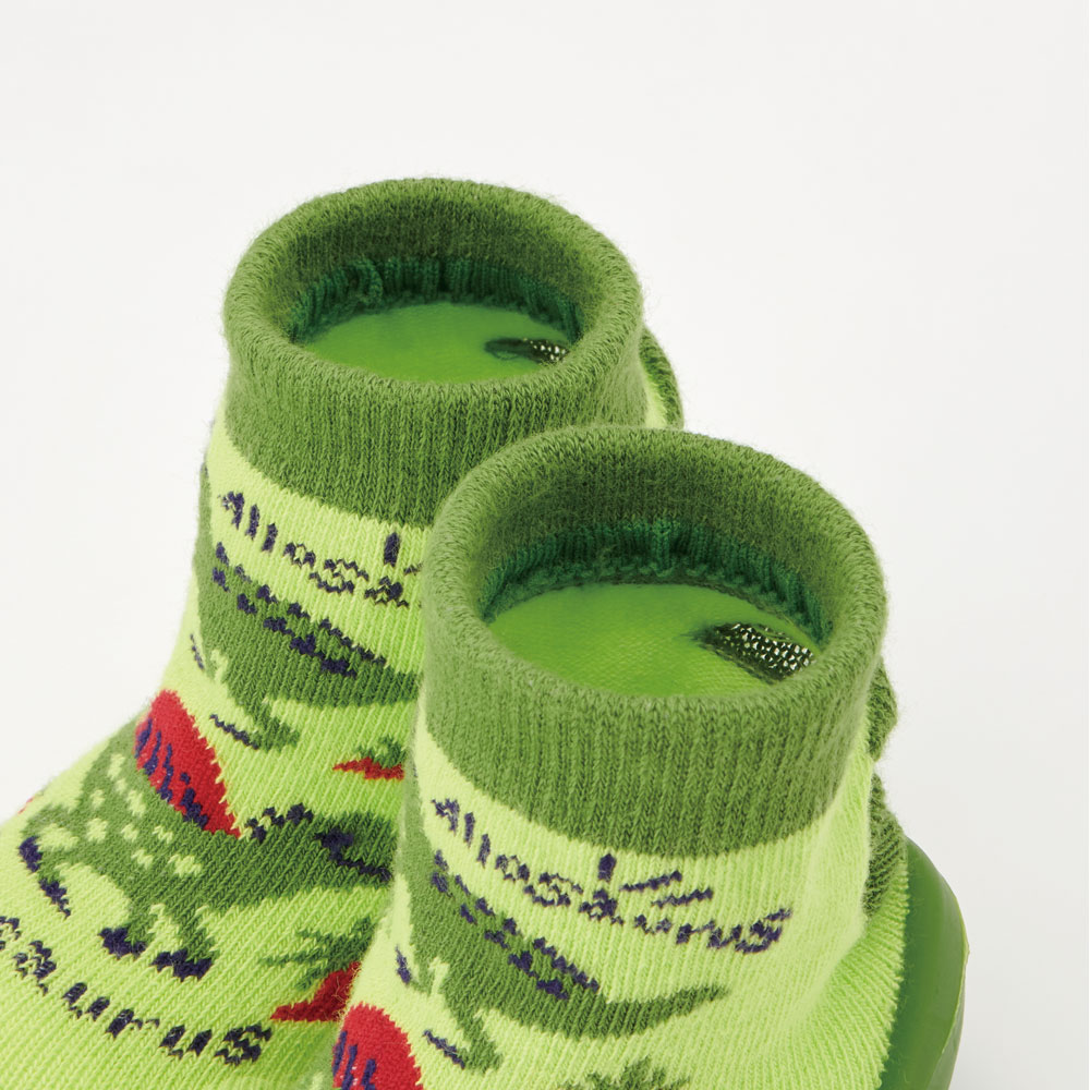 ソックス シューズ XS 11.3cm ベビー ファースト シューズ 靴 赤ちゃん BSSHL1 スケーター skater ディノサウルス 恐竜 ダイナソー 男の子 男子【キャラクター 靴下 くつ クツ ファーストシューズ 室内履き ベビーシューズ 子供】