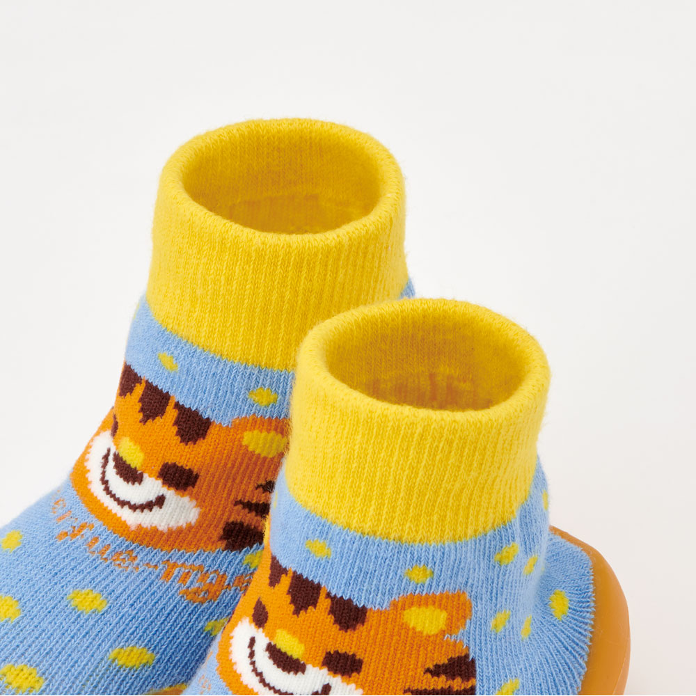 ソックス シューズ S 11.9cm ベビー ファースト シューズ 靴 赤ちゃん BSSHL2 スケーター skater トラ とら チアフル タイガー 動物 男の子 男子【キャラクター 靴下 くつ クツ ファーストシューズ 室内履き ベビーシューズ 子供】