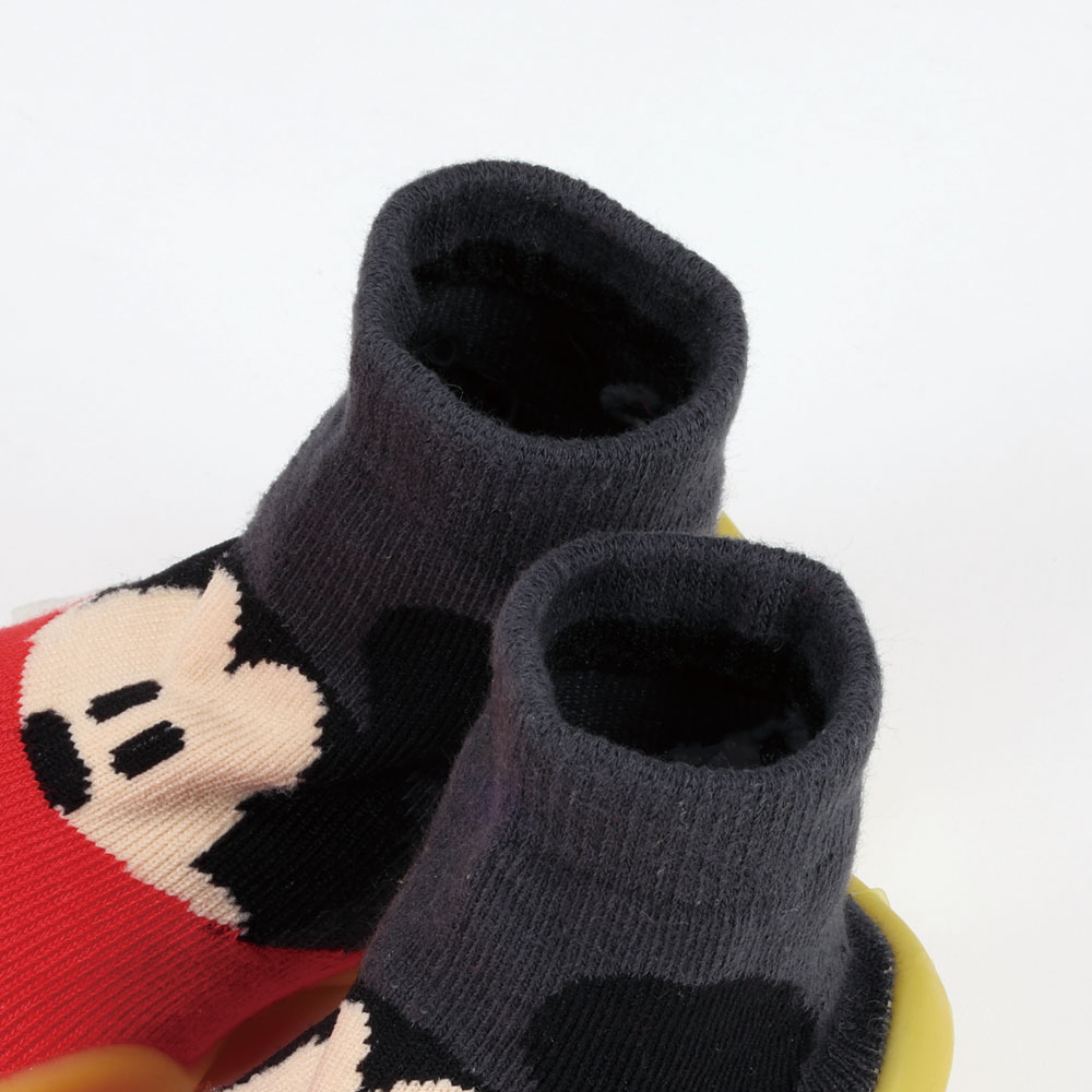 ソックス シューズ M 12.6cm ベビー ファースト シューズ 靴 赤ちゃん BSSHL3 スケーター skater ミッキーマウス ミッキー Mickey 男の子 女の子【キャラクター 靴下 くつ クツ ファーストシューズ 室内履き ベビーシューズ 子供】