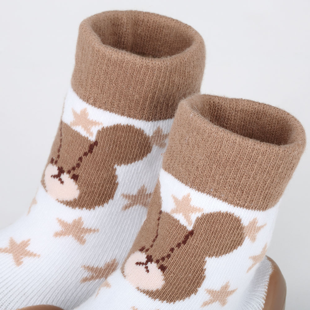 ソックス シューズ M 12.6cm ベビー ファースト シューズ 靴 赤ちゃん BSSHL3 スケーター skater くまのがっこう クマの学校 男の子 女の子 女子【キャラクター 靴下 くつ クツ ファーストシューズ 室内履き ベビーシューズ 子供】