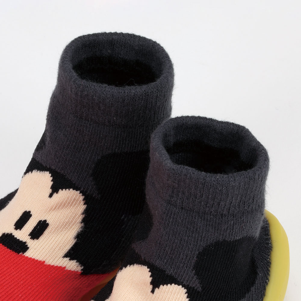 ソックス シューズ L 13.3cm ベビー ファースト シューズ 靴 赤ちゃん BSSHL4 スケーター skater ミッキーマウス ミッキー Mickey 男の子 女の子【キャラクター 靴下 くつ クツ ファーストシューズ 室内履き ベビーシューズ 子供】