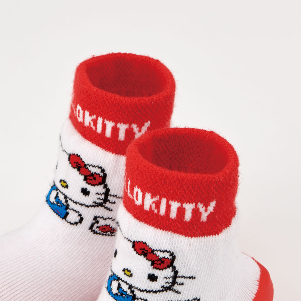 ソックス シューズ L 13.3cm ベビー ファースト シューズ 靴 赤ちゃん BSSHL4 スケーター skater キティ ハローキティ キティちゃん 女の子【キャラクター 靴下 くつ クツ ファーストシューズ 室内履き ベビーシューズ 子供】