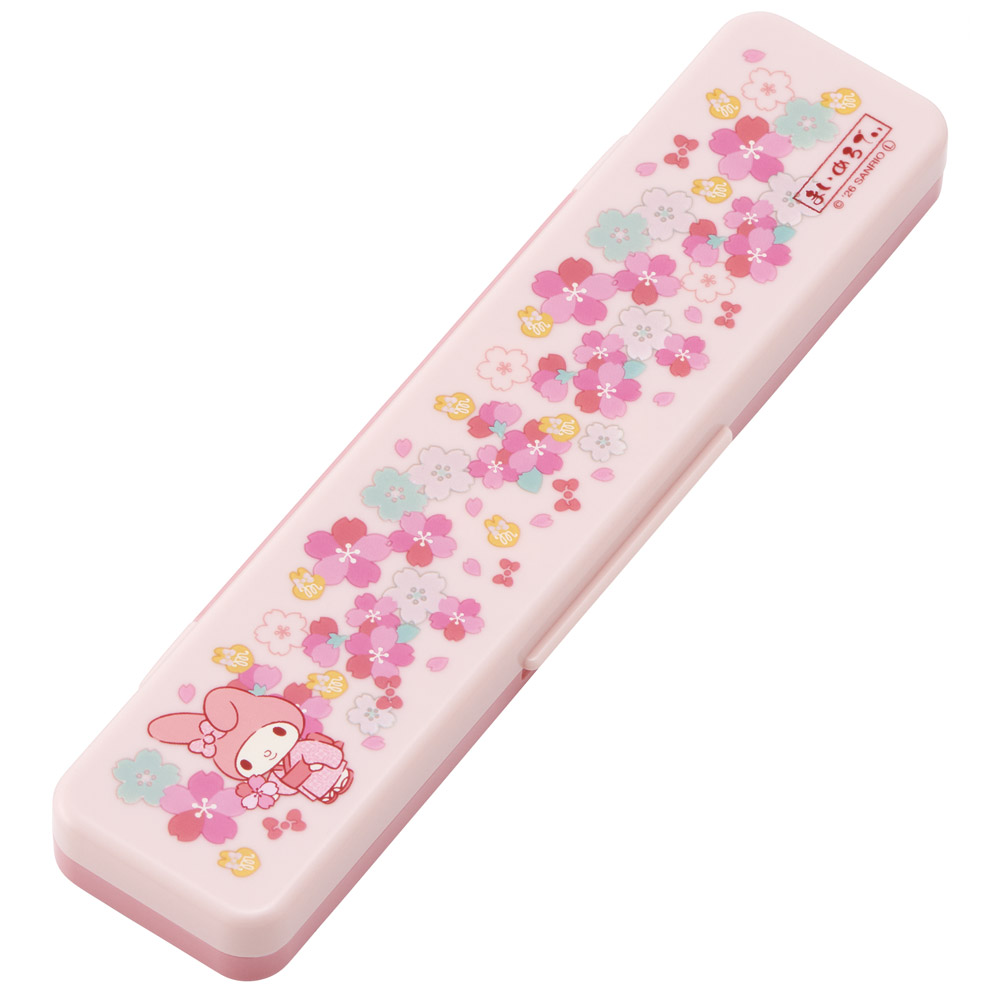 スケーター 箸 スプーンセット お弁当 カトラリーセット 日本製 食洗機対応 大人 skater CCS3SA マイメロディ マイメロ サンリオ 和柄 和風 桜 女の子 和【おはしセット お箸セット 子供 箸ケース 食洗機】