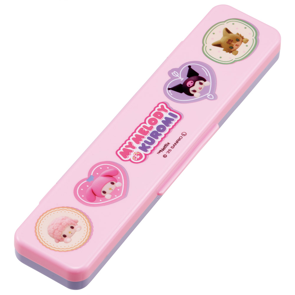 音が鳴らないコンビセット(箸・スプーン) 箸18cm マイメロ&クロミ/CCS3SA_4973307623578