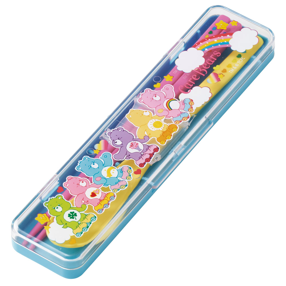 【メール便対象品】 スケーター 箸 スプーンセット お弁当 カトラリーセット 日本製 食洗機対応 大人 skater CCS3SA Care Bears ケアベア くま スケート キャラクター【おはしセット お箸セット 子供 箸ケース 食洗機】