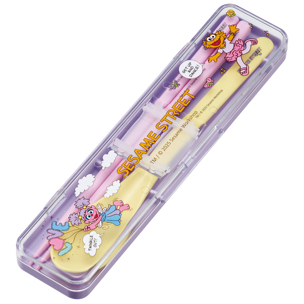 【メール便対象品】 スケーター 箸 スプーンセット お弁当 カトラリーセット 日本製 食洗機対応 大人 skater CCS3SA セサミストリート セサミ 男の子 女の子 女子【おはしセット お箸セット 子供 箸ケース 食洗機】