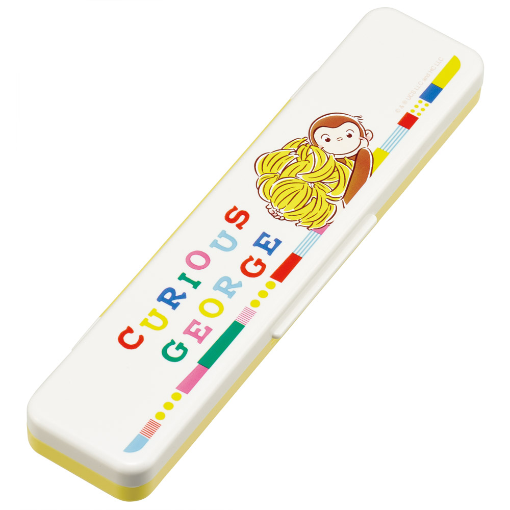 音が鳴らないコンビセット(箸・スプーン) 箸18cm おさるのジョージ ブロック/CCS3SA_4973307719233