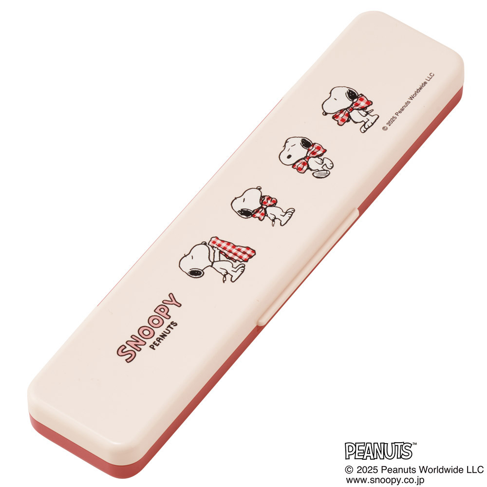 【メール便対象品】 スケーター 箸 スプーンセット お弁当 カトラリーセット 日本製 食洗機対応 大人 skater CCS3SA スヌーピー SNOOPY リボン ピーナッツ 女性 レディース【おはしセット お箸セット 子供 箸ケース 食洗機】
