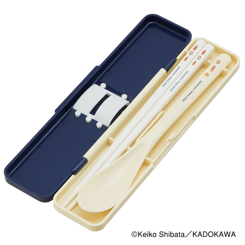 抗菌音が鳴らないコンビセット(箸・スプーン) 箸18cm パンどろぼう/CCS3SAAG_4973307704055