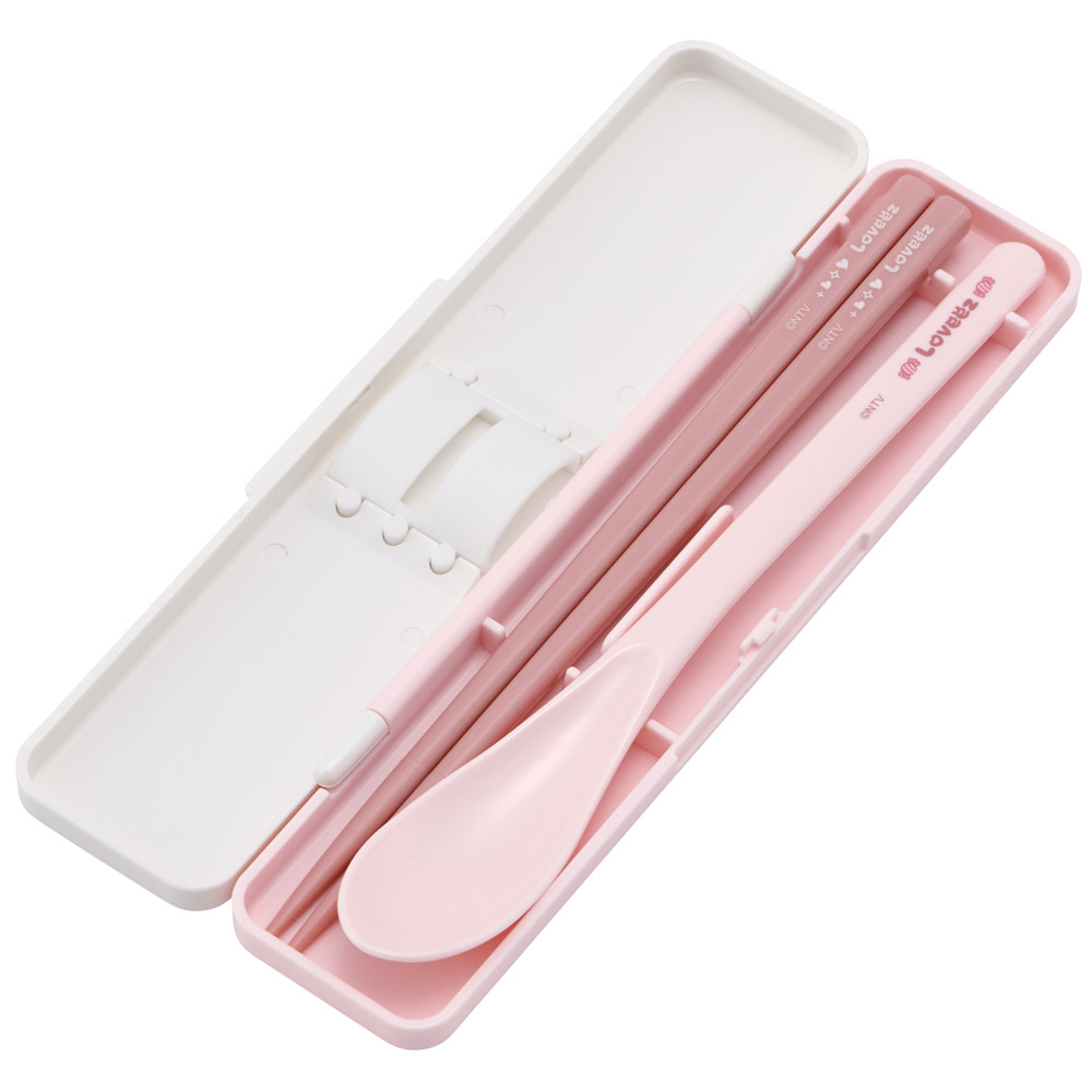 抗菌音が鳴らないコンビセット(箸・スプーン) 箸18cm らぶい~ず/CCS3SAAG_4973307707308