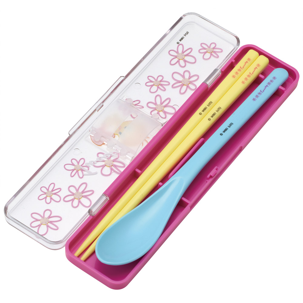 抗菌音が鳴らないコンビセット(箸・スプーン) 箸18cm ＴＷＥＥＴＹ／フラワ－／CCS3SAAG_4973307710131