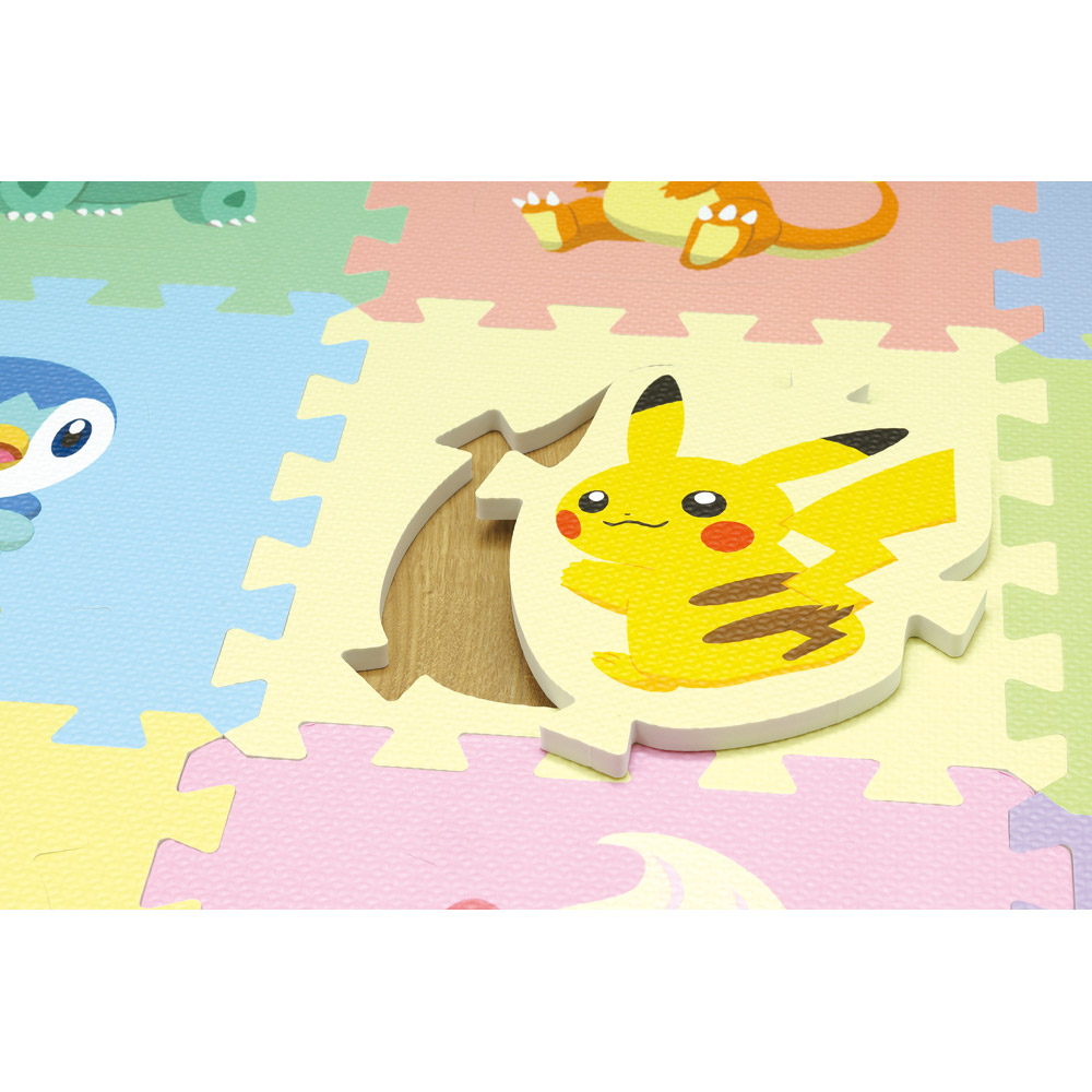 スケーターパズルマット キャラクター コーナー ジョイント パズル キッズ マット 子供 skater IPZM1 ポケットモンスター (A) ポケモン ピカチュウ ポッチャマ【ジョイントマット プレイマット フロアマット かわいい】
