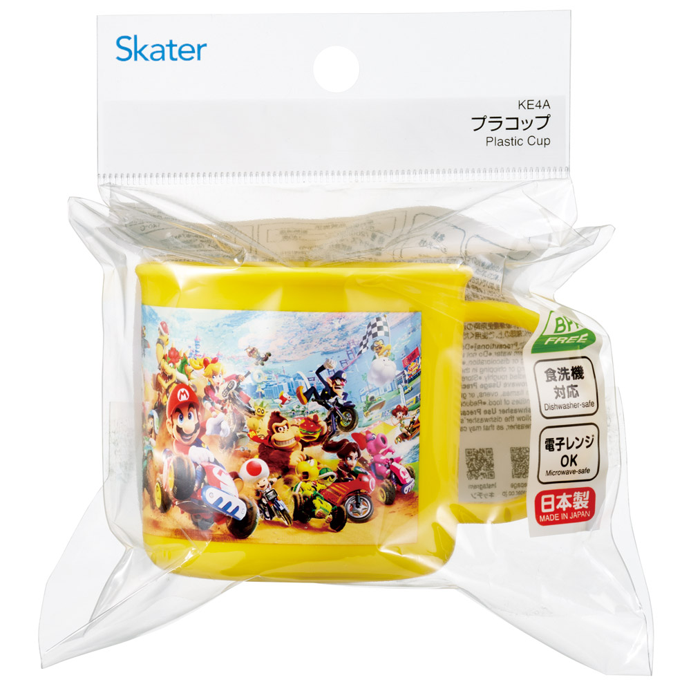 スケーター 200ml プラスチック コップ 幼稚園 子供 プラコップ 割れにくい 食洗機対応 skater KE4A マリオカートワールド マリオ MARIO 男の子 男子 男児【キャラクター 子供用食器 子ども こども 保育園】