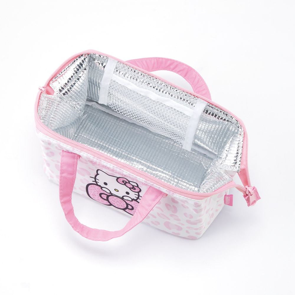 【メール便対象品】 スケーター ランチバッグ お弁当 保冷バッグ 保温保冷 がま口 おしゃれ skater KGA1 ヒョウ柄 ピンク ハローキティ キティちゃん サンリオ 女の子【ランチバック おしゃれ かわいい 保温バッグ 保冷バッグ キャラクター】