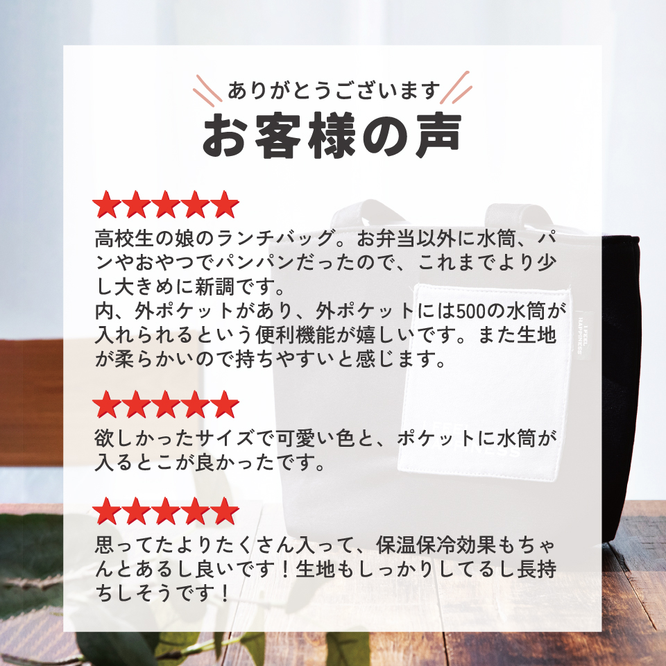 ミニポケット付保冷バック シースルーブラック／KNBP2_4973307671111
