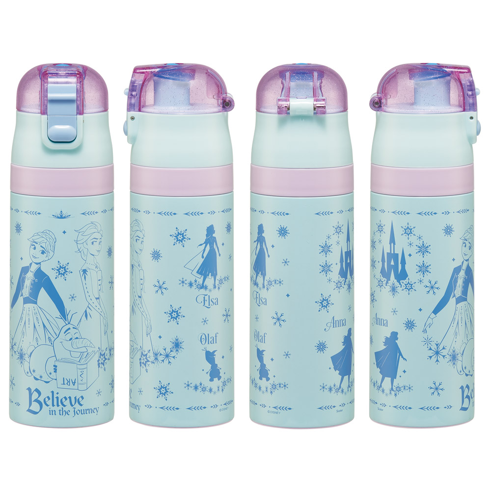 スケーター 水筒 直飲み ステンレス 保冷 500ml 470ml ワンタッチ 水筒カバー付き 約 skater KSDC4 アナと雪の女王 26年 アナ雪 ディズニー 女の子 女子【キャラクター ショルダー ひも キッズ 幼稚園 小学校 子供用水筒】