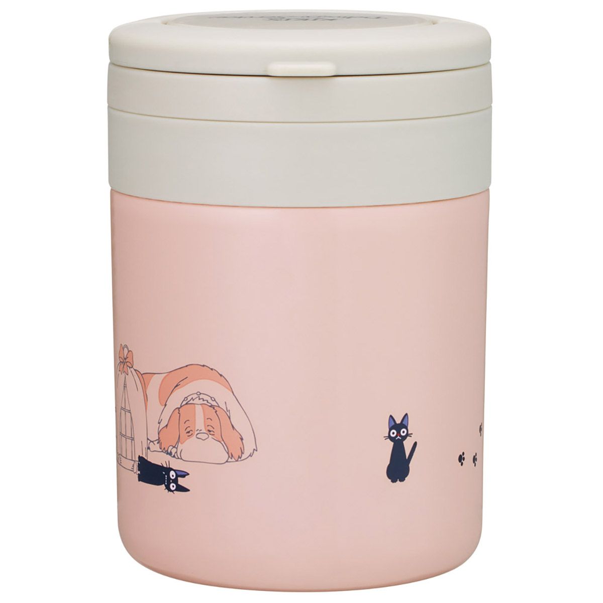 スケーター デリカポット 300ml 保温 保冷 スープジャー ハンドル付き 可愛い キャラクター skater LJFO3 魔女の宅急便 ジジとジェフ スタジオジブリ 女性【フードジャー スープ 持ち運び お弁当 ステンレス】