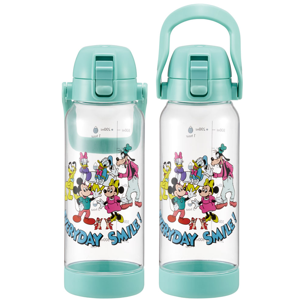 ドリンク マーカー ボトル 1000ml 1L 水筒 直飲み 水分補給 メモリ付き 透明 スケーター skater PDMK10 ミッキーマウス ミッキー Mickey 男の子 女の子