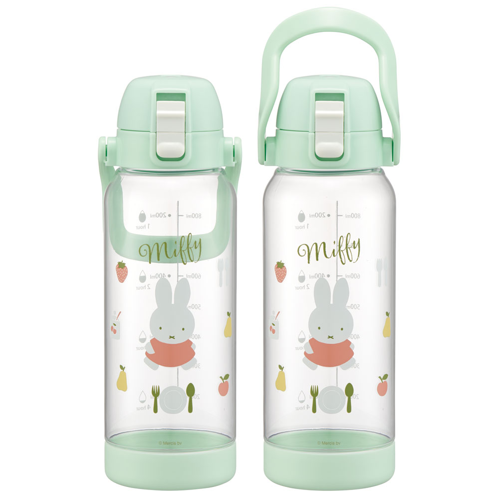 【送料無料】ドリンク マーカー ボトル 1000ml 1L 水筒 直飲み 水分補給 メモリ付き 透明 スケーター skater PDMK10 ミッフィー Miffy うさこちゃん 女の子 女性