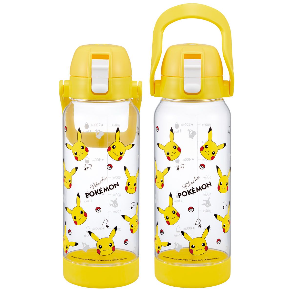 スケーター ドリンク マーカー ボトル 1L タイムマーカー 付き 目盛り 水筒 キャラクター skater PDMK10 ポケットモンスター ポケモン ピカチュウ フェイス 25【タイムマーカーウォーターボトル ウォーターボトル マグ】