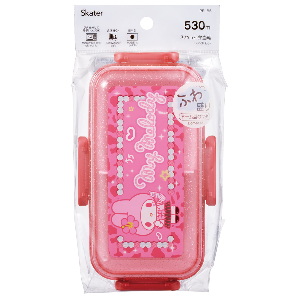 スケーター 弁当箱 530ml 大人 一段 仕切り 食洗機 レンジ 対応 日本製 ランチボックス skater PFLB6 マイメロディ マイメロ サンリオ 女の子 女子【レディース 4点ロック お弁当箱 ドーム型 1段 食洗機OK】
