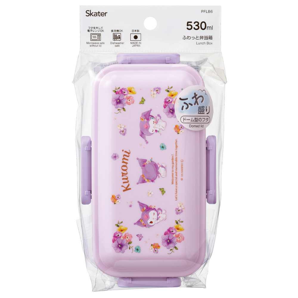 おかずがつぶれにくい ふわっと弁当箱 1段/530ml クロミ パステル 水彩 花柄/PFLB6_4973307721267