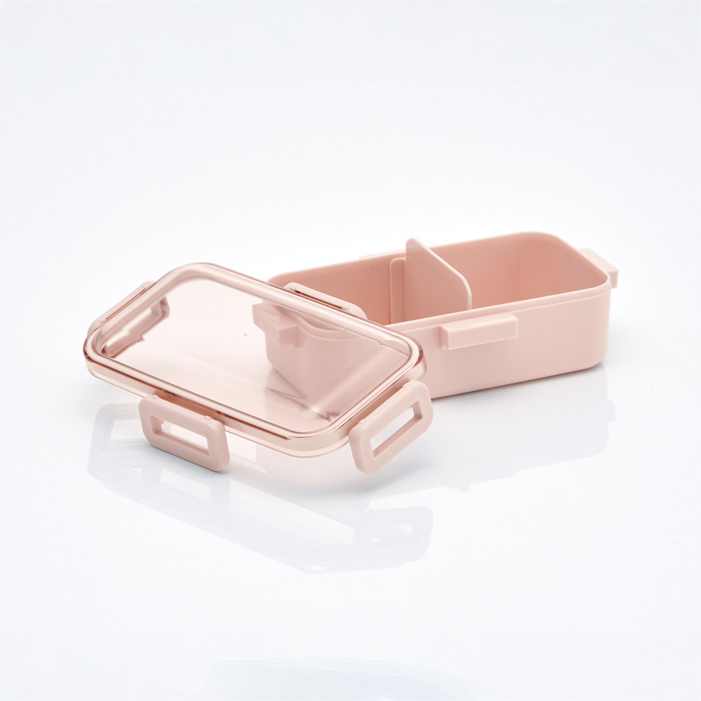 スケーター 弁当箱 530ml 大人 一段 仕切り 食洗機 レンジ 対応 日本製 ランチボックス skater PFLB6 スモーキーピンク ピンク キッズドア 【レディース 4点ロック お弁当箱 ドーム型 1段 食洗機OK】