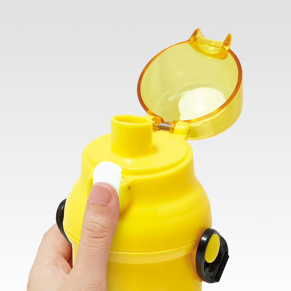スケーター 水筒 直飲み 大容量 480ml ワンタッチ プラスチック 食洗機対応 キッズ 幼児 skater PSB5SAN ポケットモンスター ポケモン ピカチュウ フェイス 25年【ショルダー ベルト 子供 こども 子ども 子供用 小学生 小学校】