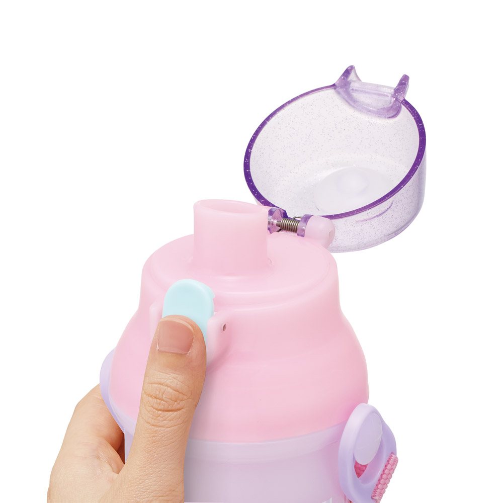 スケーター 水筒 キッズ ワンタッチ プラスチック 直飲み ボトル 子供 かわいい 480ml skater PSB5SAN ディズニー プリンセス 26年 女の子 女子【キャラクター ワンプッシュ ダイレクト 軽量 軽い 子ども】