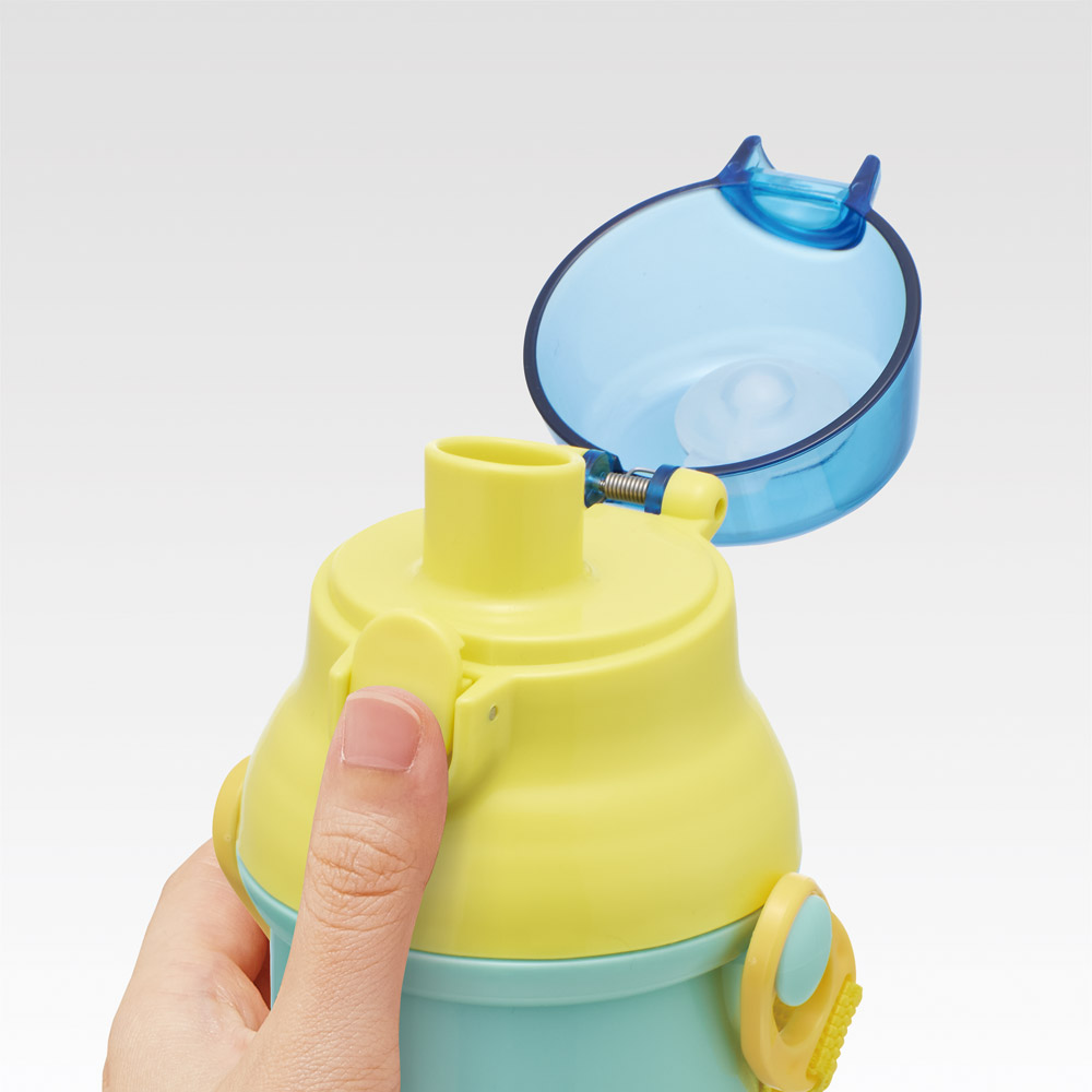 スケーター 水筒 直飲み 大容量 480ml ワンタッチ プラスチック 食洗機対応 キッズ 幼児 skater PSB5SAN スポンジ・ボブ グッズ キャラクター SpongeBob【ショルダー ベルト 子供 こども 子ども 子供用 小学生 小学校】