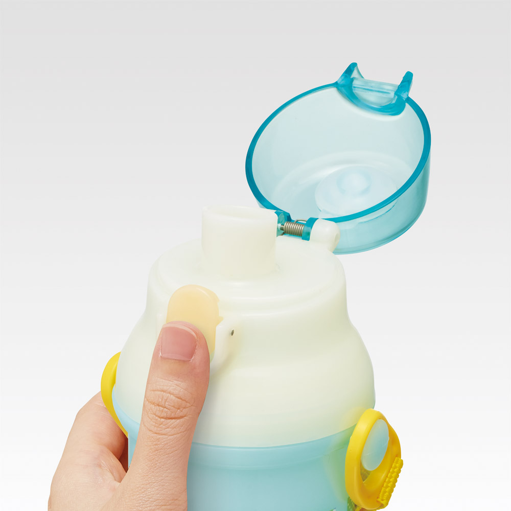 スケーター 水筒 直飲み 大容量 480ml ワンタッチ プラスチック 食洗機対応 キッズ 幼児 skater PSB5SAN カラフルピーチ 26年 からふるピーチ 女の子 男の子【ショルダー ベルト 子供 こども 子ども 子供用 小学生 小学校】