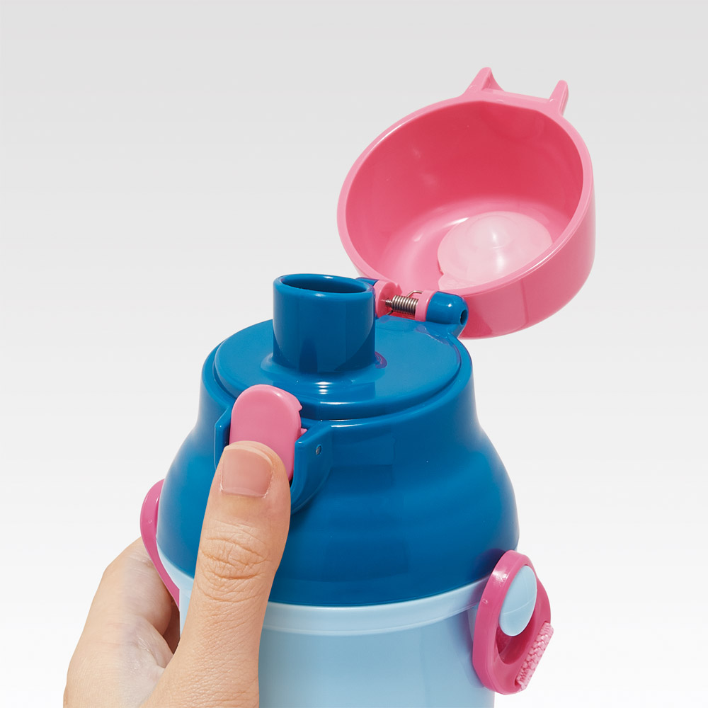 スケーター 水筒 直飲み 大容量 480ml ワンタッチ プラスチック 食洗機対応 キッズ 幼児 skater PSB5SAN 崖の上のポニョ ポニョ 姉妹 スタジオジブリ【ショルダー ベルト 子供 こども 子ども 子供用 小学生 小学校】