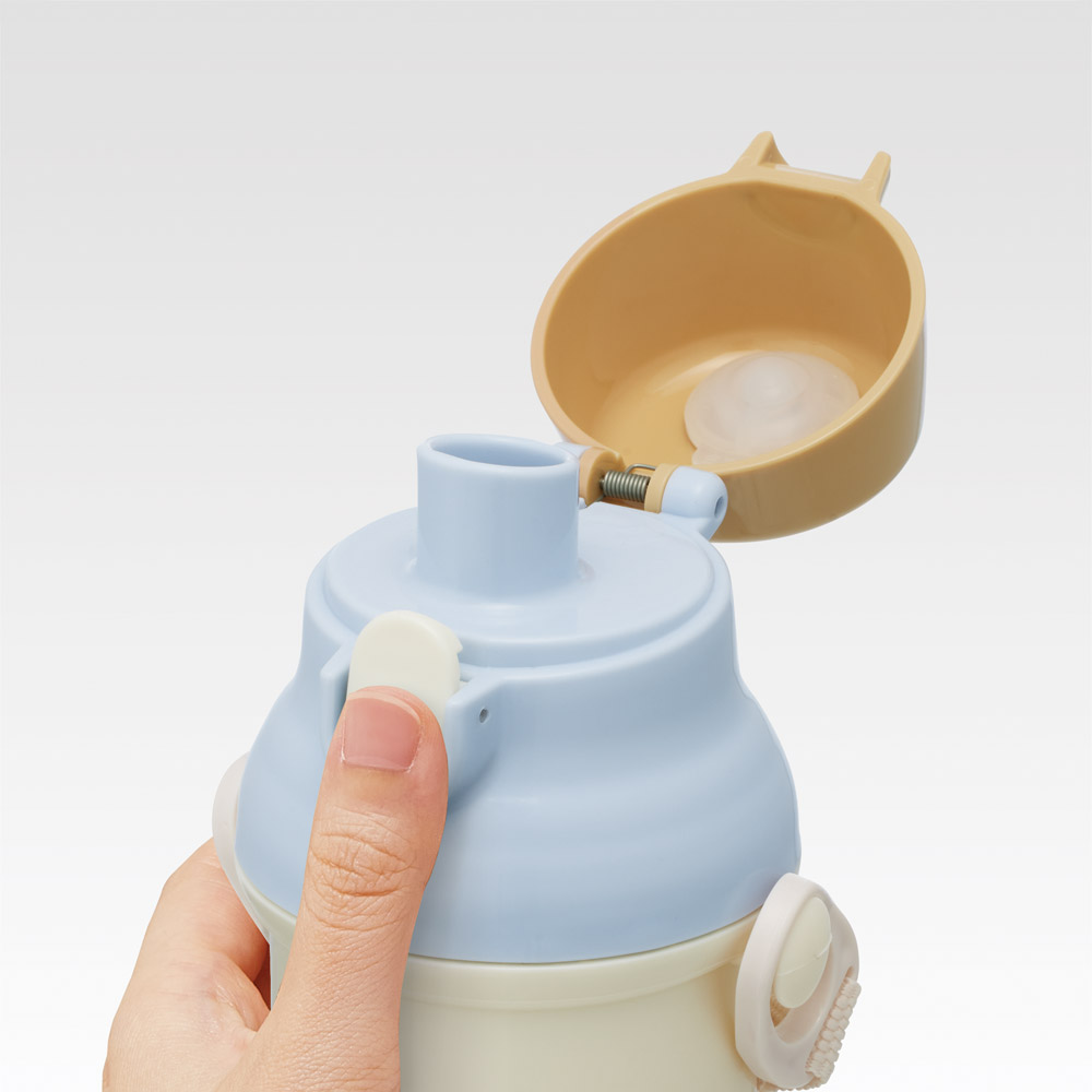 スケーター 水筒 直飲み 大容量 480ml ワンタッチ プラスチック 食洗機対応 キッズ 幼児 skater PSB5SAN くま シュガーベアー Suger Bear かわいい【ショルダー ベルト 子供 こども 子ども 子供用 小学生 小学校】