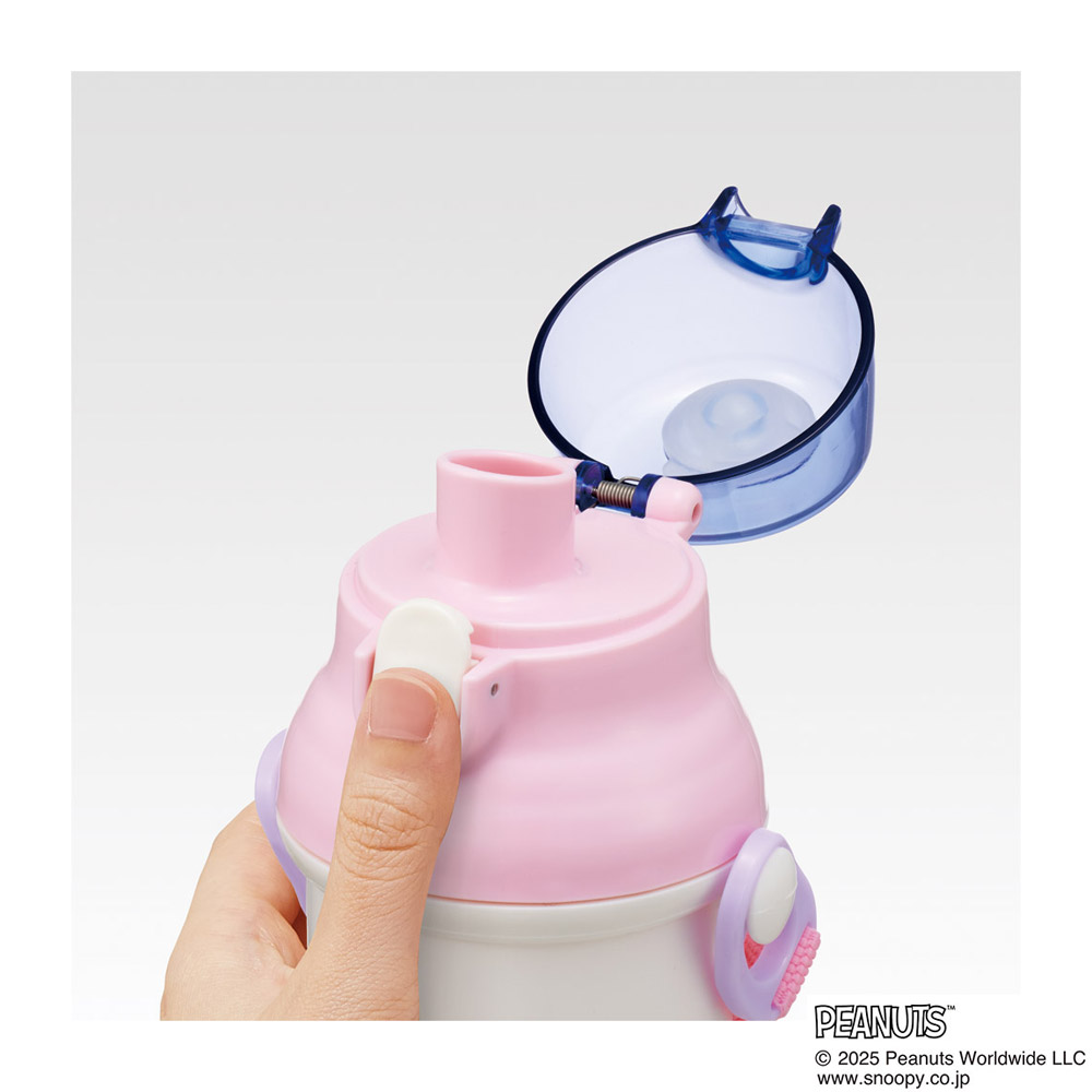スケーター 水筒 直飲み 大容量 480ml ワンタッチ プラスチック 食洗機対応 キッズ 幼児 skater PSB5SAN スヌーピー SNOOPY ピーナッツ 女性 レディース【ショルダー ベルト 子供 こども 子ども 子供用 小学生 小学校】
