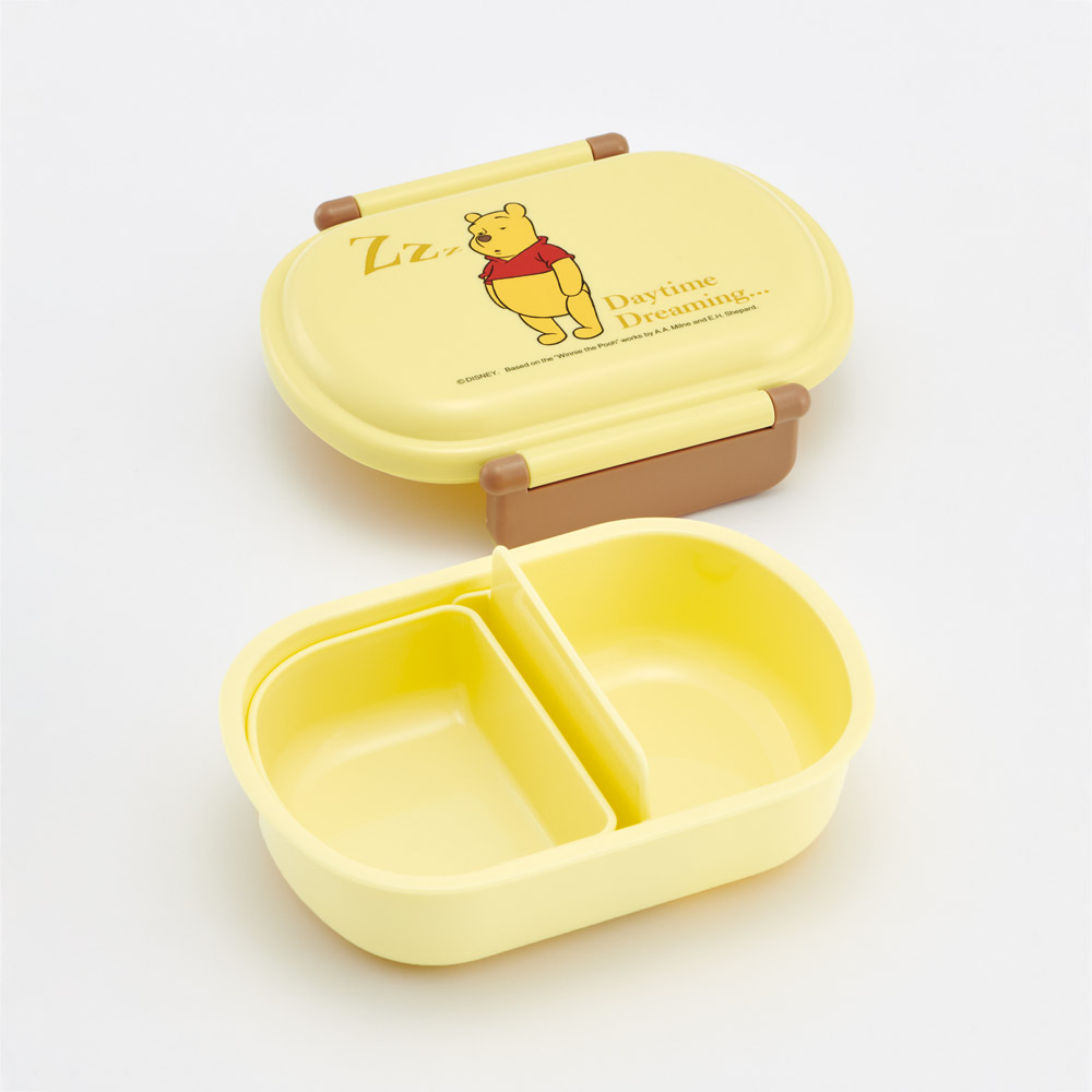 スケーター お弁当箱 子供 360ml 日本製 食洗機対応おかずがつぶれにくいドーム型ふた skater QAF2BA くまのプーさん フレンズ FUNNY FACE【キャラクター 1段 ランチボックス 丸型 かわいい おしゃれ 幼稚園 キッズ】