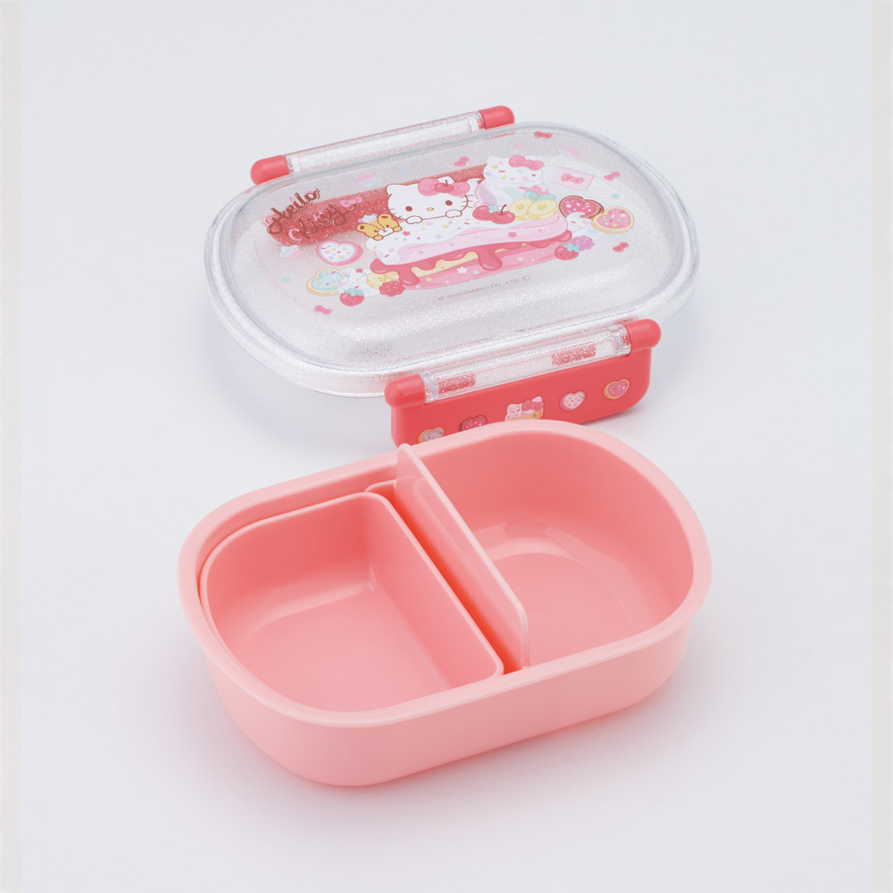 スケーター お弁当箱 一段 レンジ対応 食洗機対応 ランチボックス 360ml 一段弁当箱 丸型 skater QAF2BA キティ ハローキティ キティちゃん サンリオ 女の子