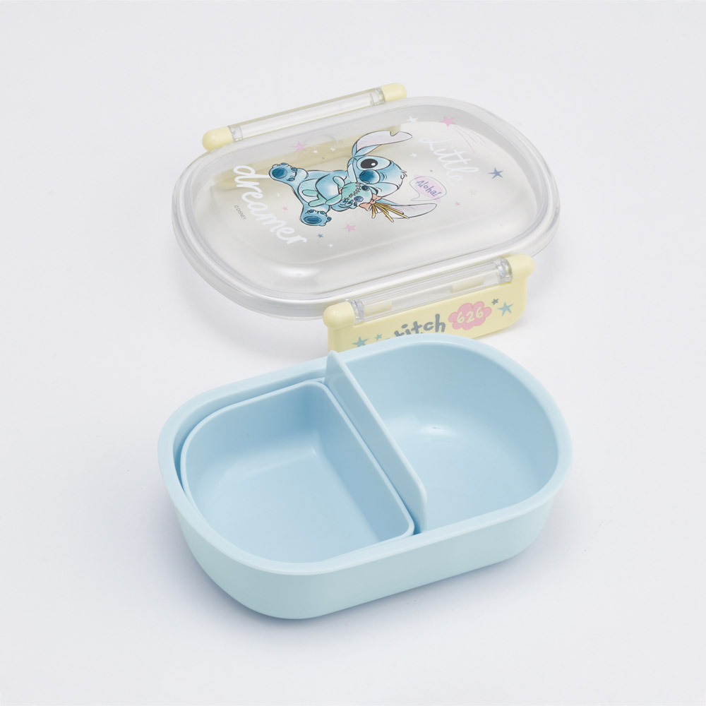 スケーター お弁当箱 子供 360ml 日本製 食洗機対応おかずがつぶれにくいドーム型ふた skater QAF2BA リロ&スティッチ スティッチ ハグ ディズニー【キャラクター 1段 ランチボックス 丸型 かわいい おしゃれ 幼稚園 キッズ】