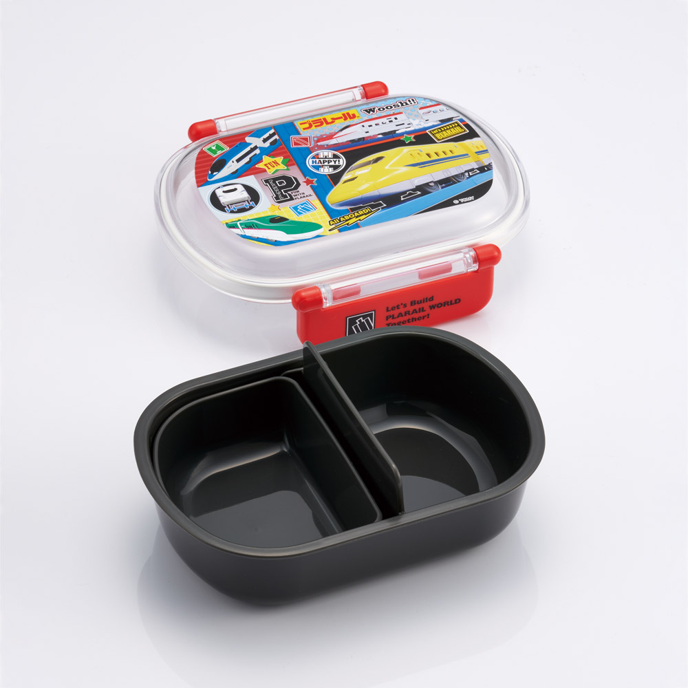 スケーター お弁当箱 子供 360ml 日本製 食洗機対応おかずがつぶれにくいドーム型ふた skater QAF2BA プラレール 26年 Plarail 電車 新幹線 男の子 男子【キャラクター 1段 ランチボックス 丸型 可愛い 幼稚園 キッズ】