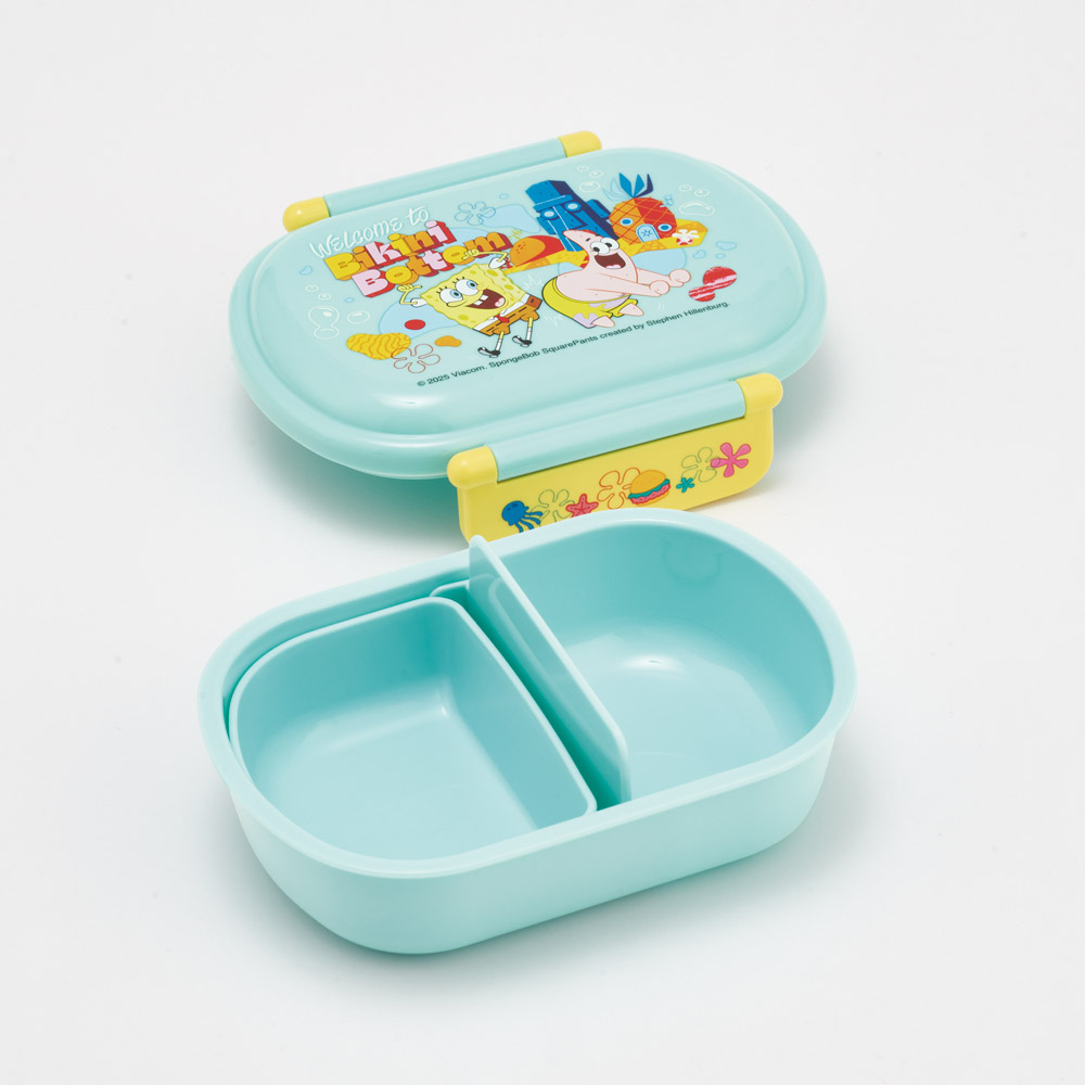 スケーター お弁当箱 子供 360ml 日本製 食洗機対応おかずがつぶれにくいドーム型ふた skater QAF2BA スポンジ・ボブ パトリック グッズ キャラクター SpongeBob【キャラクター 1段 ランチボックス 丸型 可愛い 幼稚園 キッズ】