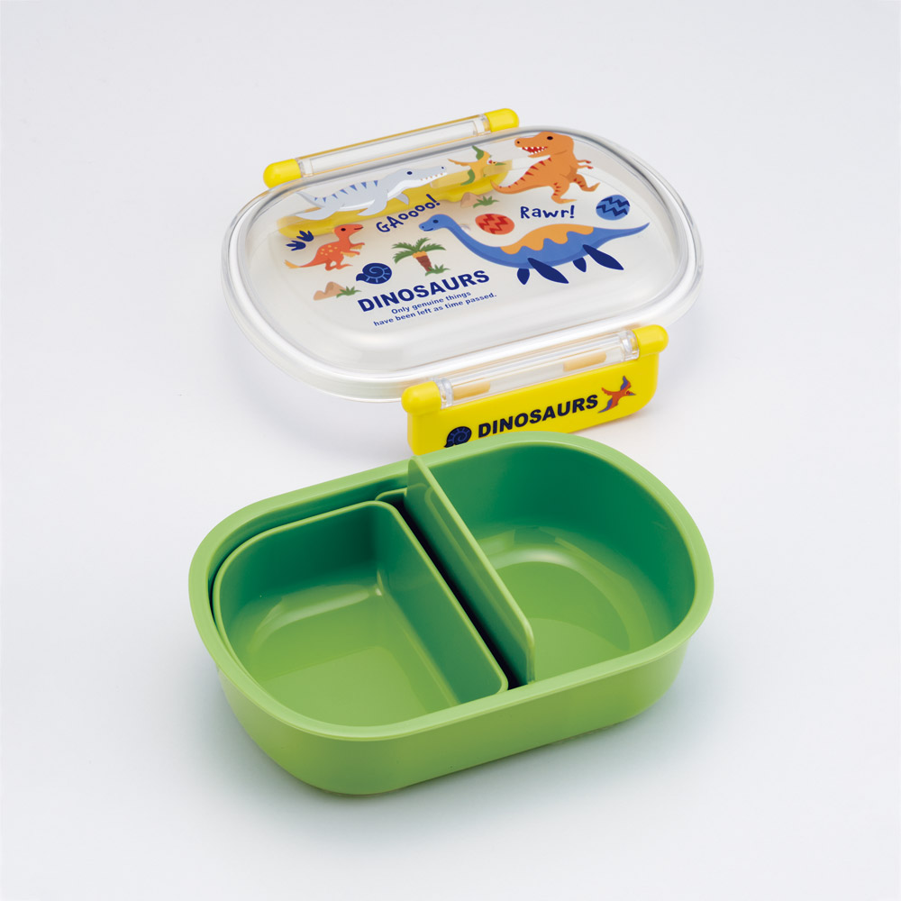 スケーター お弁当箱 子供 360ml 日本製 食洗機対応おかずがつぶれにくいドーム型ふた skater QAF2BA ディノサウルス 2026 恐竜 ダイナソー 男の子 男子【キャラクター 1段 ランチボックス 丸型 可愛い 幼稚園 キッズ】